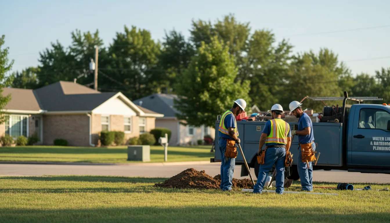 Residential water line and bathroom plumbing service in Camden Point, MO